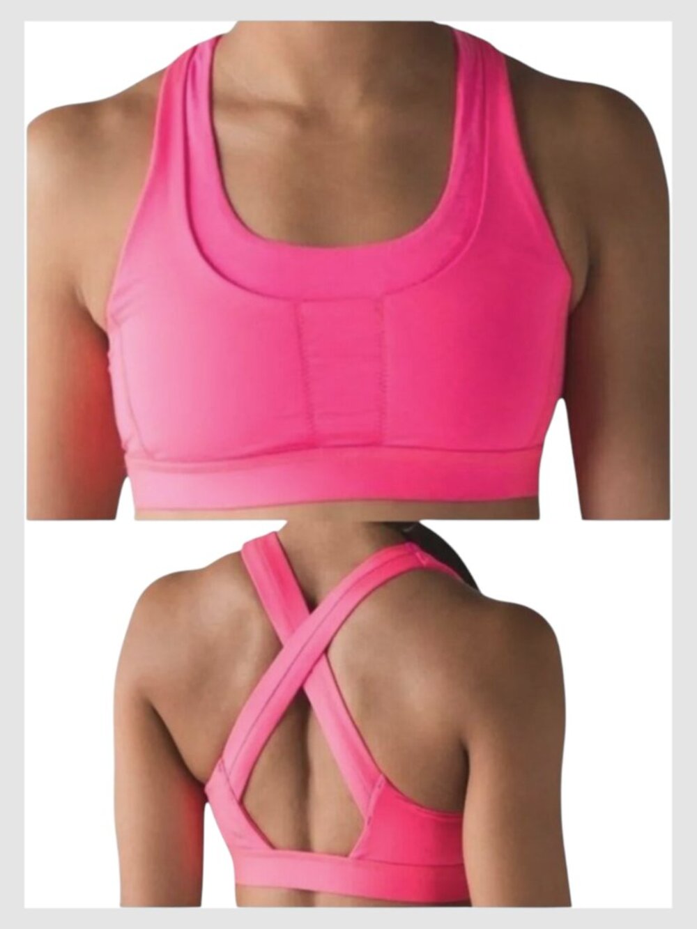 Lululemon Run Stuff Your Bra III Pink Cross Back Medium Support 4
